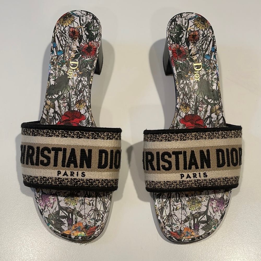Christian Dior heeled slides